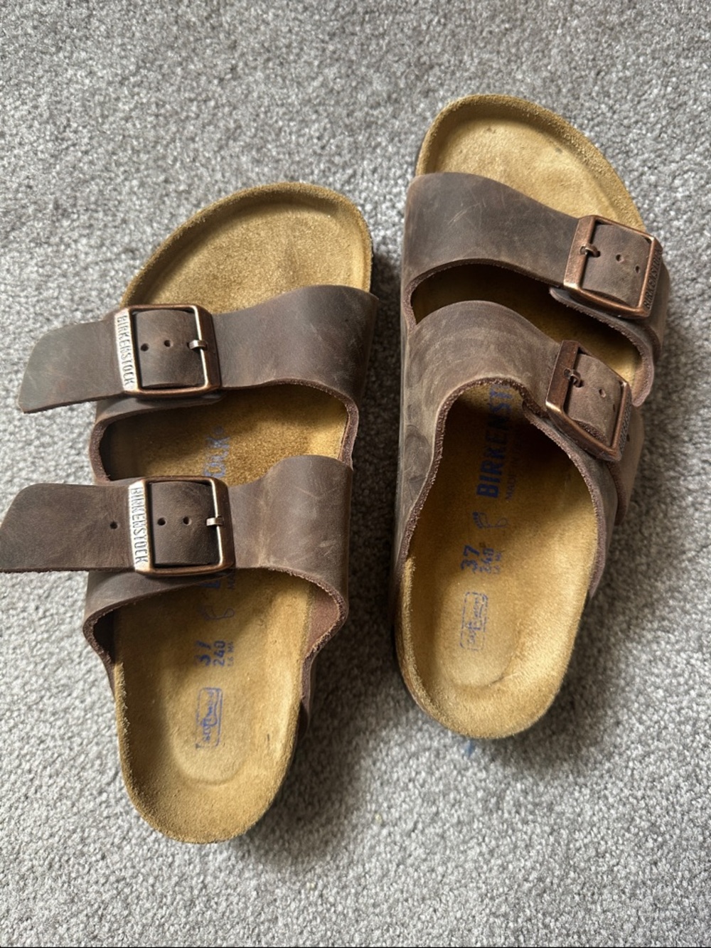 Birkenstock Brown Leather Double Strap Sandals